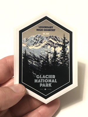 Canada Park Sticker | Glacier National Park 3.5 X 2.375 