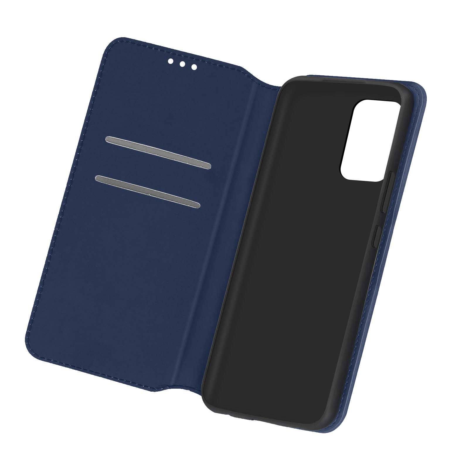 Coque Portefeuille pour Galaxy A53 5G avec Support Vidéo Intégré Bleu Foncé