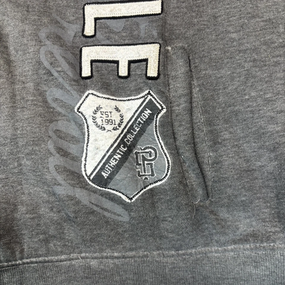 Мужская толстовка с капюшоном Southpole серая на молнии подлинная коллекция с надписью куртка Y2K - Изображение 3 из 4