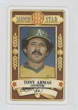 1982 Perma-Graphics/Topps Credit Cards Tony Armas #150-SS8217 04at