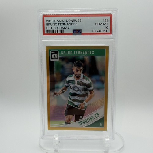[POP 7] 2018 Panini Donruss Bruno Fernandes /99 Optic Orange #59 PSA 10
