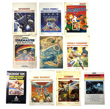 Atari 2600 Vintage Game Manual Instruction Manuals Booklets Mixed Lot of 10