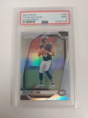 Caleb Williams 2024 Prizm Silver PSA 9 RC Rookie Chicago Bears
