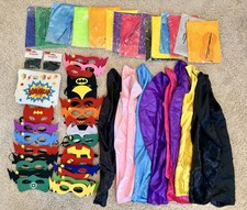 Superhero Capes and Masks for Kids Cosplay Birthday Party Dress Up Costumes