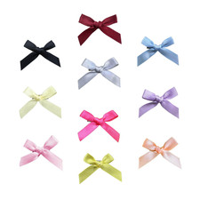 100 Pcs Hair Bows for Girls Women, Pink Bows Mini Bowknot Ribbon Barrettes, Cute