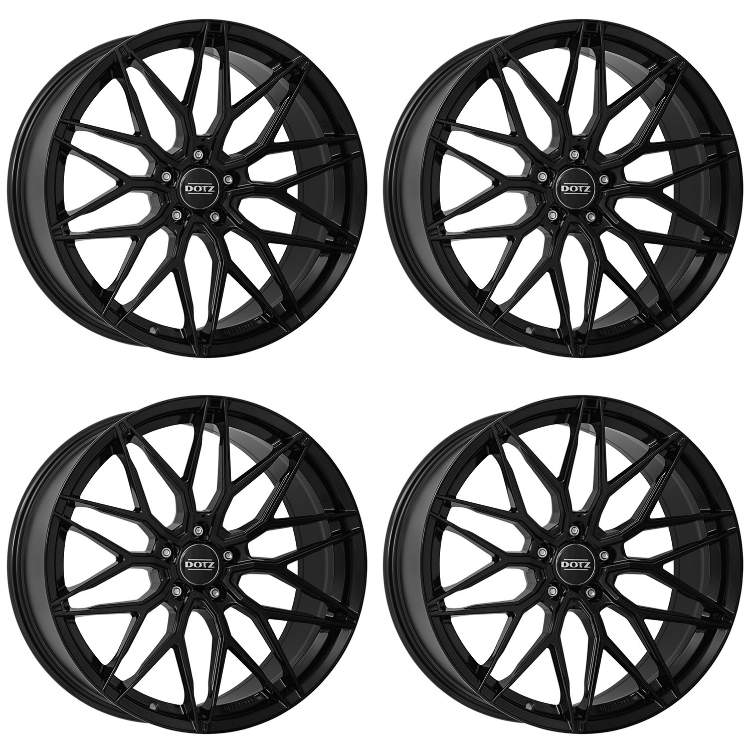 4 Dotz Suzuka black wheels 8.5Jx19 5x112 for Infiniti Q30 Qx30