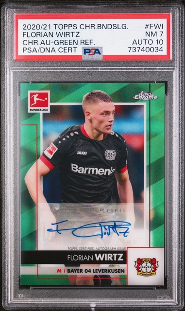 Florian Wirtz 2020 Topps Chrome Bundesliga Chrome Autographs Auto
