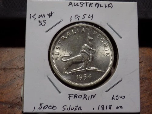 1954 Australia Florin — photo from the most recent tracked eBay sale