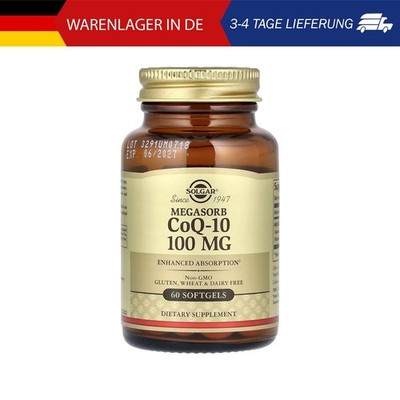 Solgar, Megasorb CoQ-10, 100 mg, 60 Weichkapseln