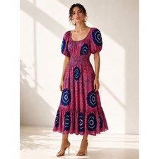 Ulla Johnson Isla Midi Puff Sleeve Dress