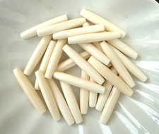 30PC White Buffalo Bone Hair Pipe Tube Beads 1 1/2"