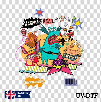 Aaahh!!! Real Monsters UV DTF Aufkleber - Glas Laptop Becher Tasse jg251