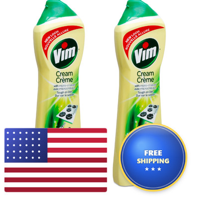 Vim Cif Cream Multi Purpose Cleaner Micro Crystals Lemon Scent - 16.9 Fl Oz /