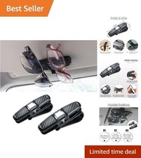 Sunglasses and Eyeglasses Organizer for Car Sun Visor - 2PCS with Cushioning