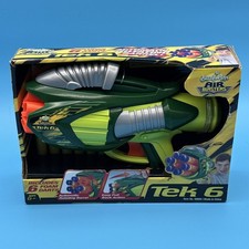 Tek 6 Air Blasters Foam Dart Green Gun Automatic Rotating Barrel New In Box