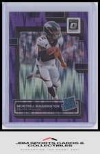 2022 Donruss Optic #295 Montrell Washington Purple Shock Rated Rookie