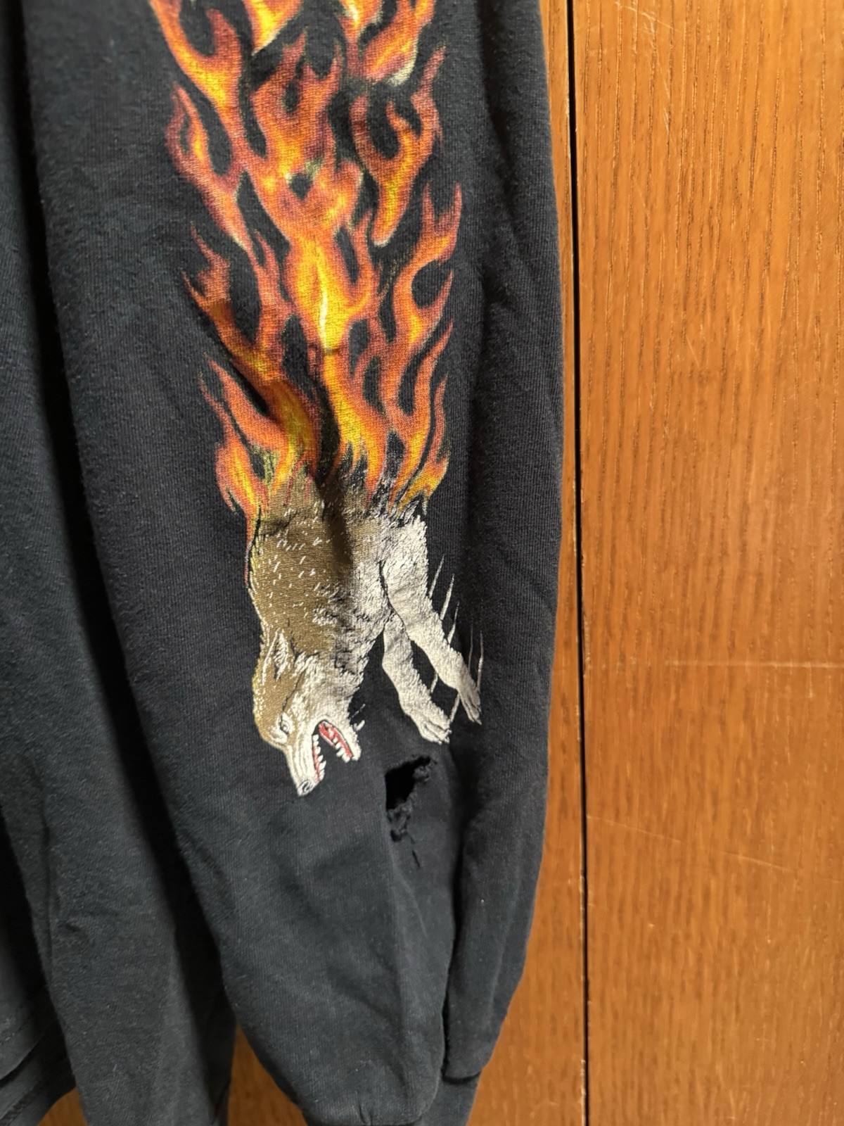Native Pride Seneca Nation Wolf Flame Long Sleeve… - image 4