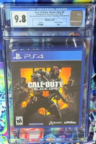 SEALED 2018 PS4 CALL of DUTY BLACK OPS IIII 4 CGC Graded 9.8 A++ Seal MADE IN US