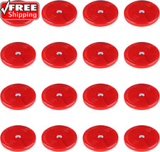 16 Pack Front round Reflector for Driveway Fence Gate Posts Trailers Safety Refl