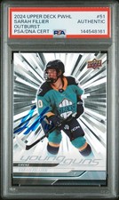 Sarah Fillier Signed 2024 Upper Deck PWHL #51 Young Guns Outburst PSA Authentic 