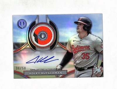 2025 Topps Tribute Adley Rutschman 36/50 Auto Autograph Patch Card Orioles 