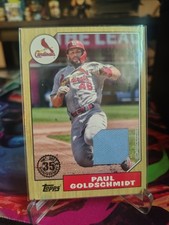 2022 Topps #87R-PG Paul Goldschmidt 1987 Topps Relic Game Used Patch Jersey Blue