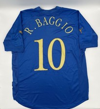 Italy 2004/2005 Home Baggio #10 Authentic Jersey XL Men Blue