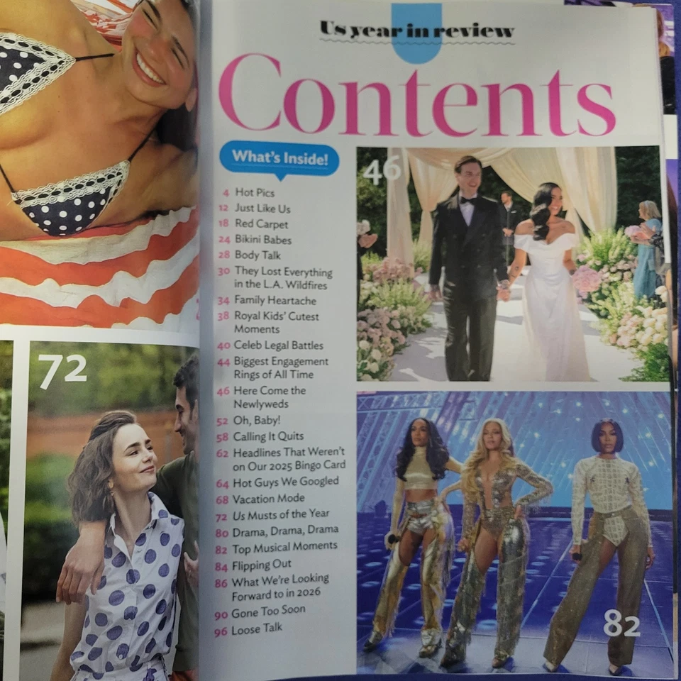 Us Weekly Magazine 2025 Year In Review ~ The Biggest Moments In Movies TV & More - Image 2 of 4