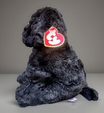 Ty Beanie Classic Black Pepper Plush Puppy Dog Stuffed Animal 1996 11” NWT