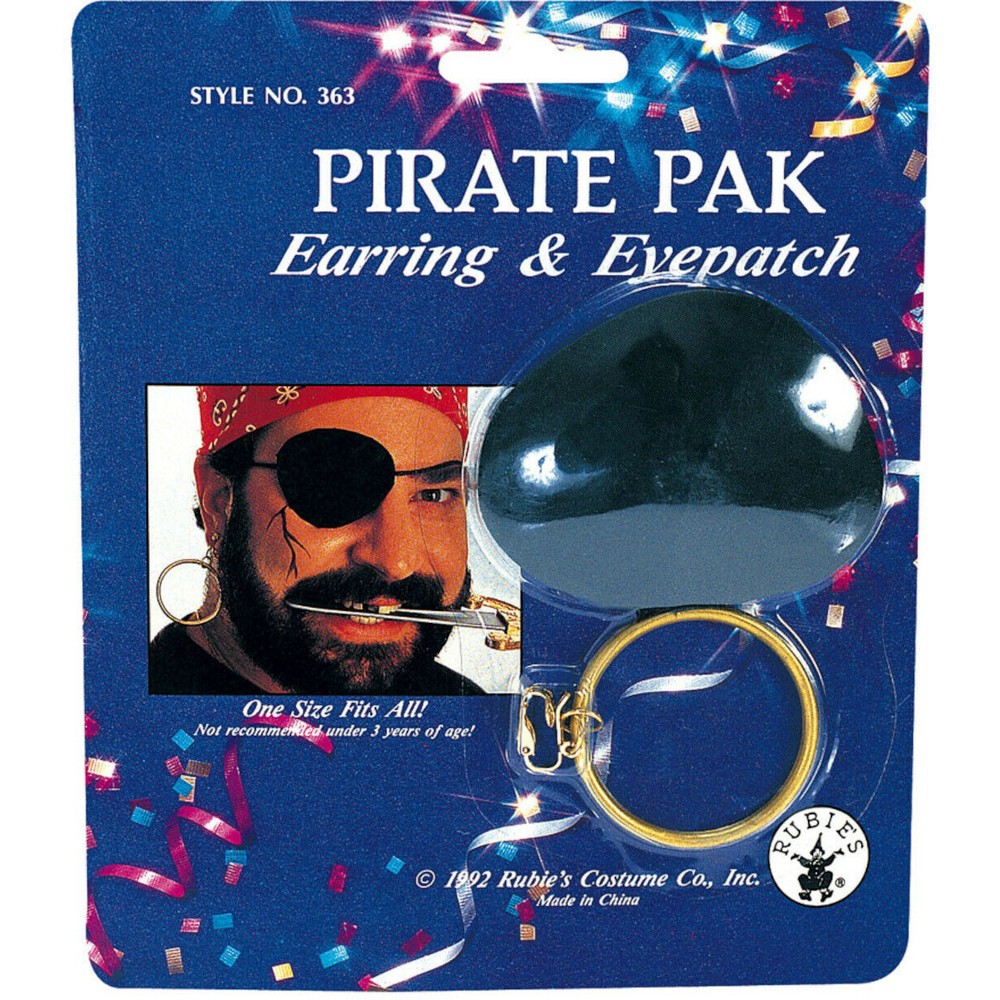 Rubies Earring & Eyepatch Pirate Pack