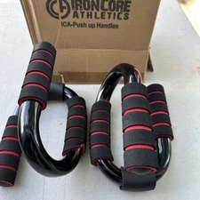 Steel S Shape Push-Up Stands Bars with Foam Grip Handle Portable Strength anti S