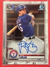 2020 Bowman Chrome Nick Solak Rookie Auto RC #CRA-NS Baseball Texas Rangers
