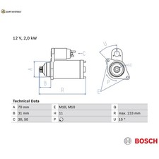 STARTER 0 986 025 730 FÜR NISSAN ARMADA/III/SUV NP300/Platform/Chassis/NAVARA