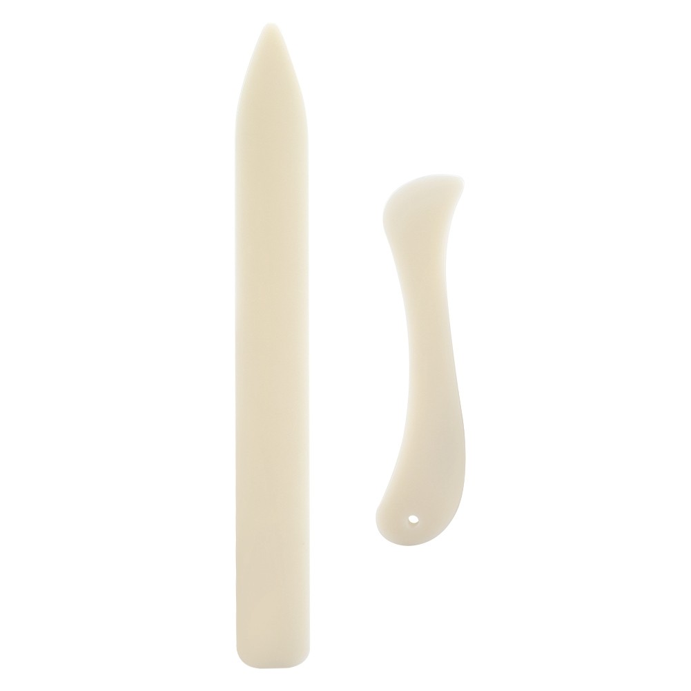 2PCS/Set White Bone Folder Paper Creaser Tool Scoring Folding Creasing Edges.
