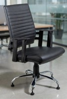 Ergonomischer BüRosessel Schwarz Mit Kunstlederbezug
