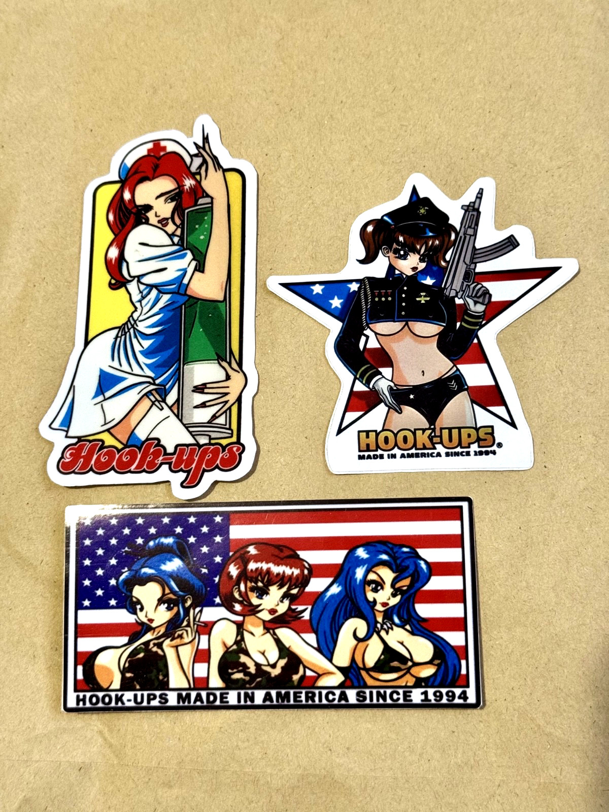 Hook Ups Skateboarding Sticker Pack Made in USA Sexy Girls Birdhouse Blind