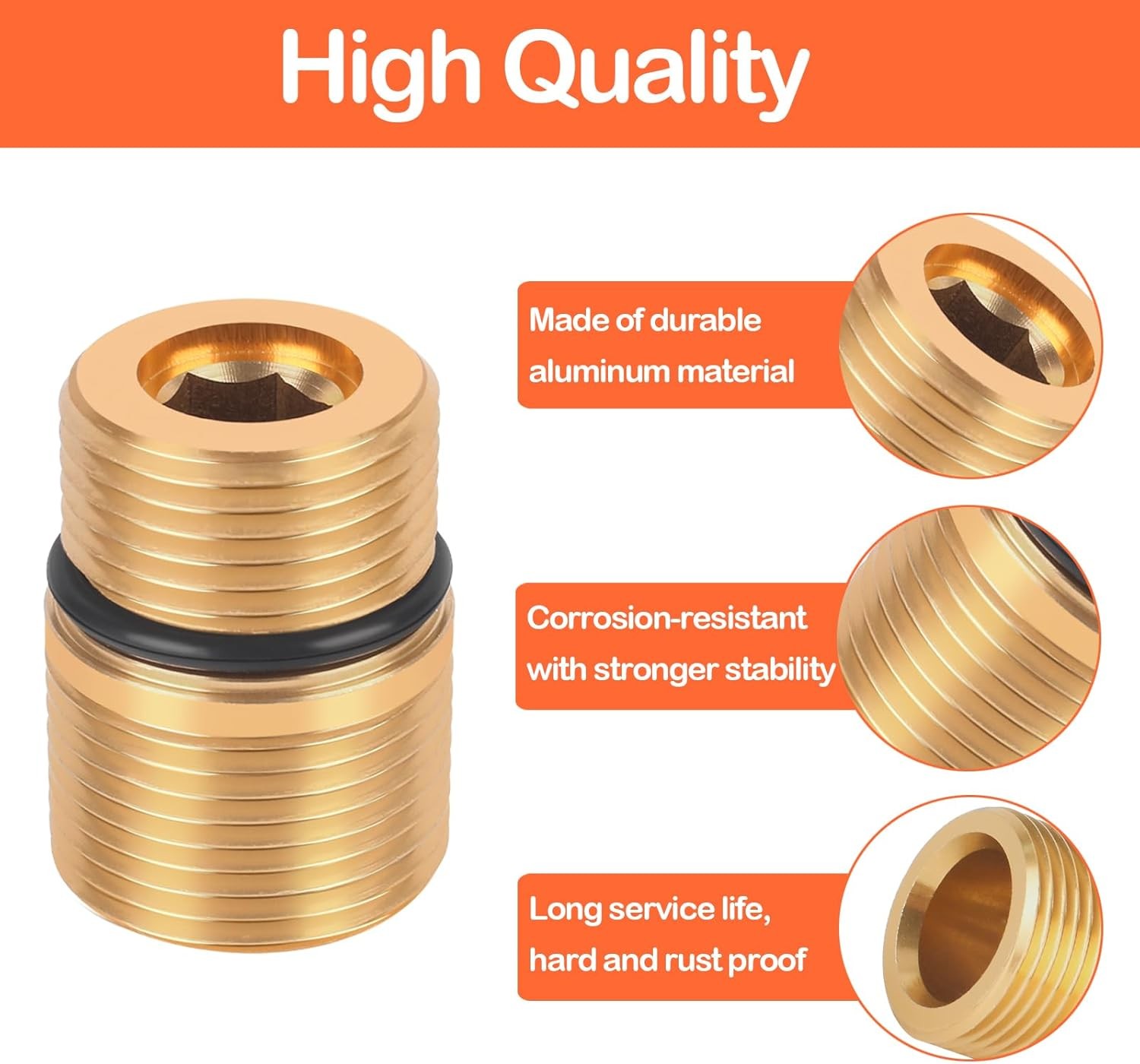 Pressure Washer Pump Outlet Fitting 7110264 -M20 to M22 Water Outlet... 