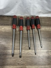 Mac Tools 5 Piece Soft Grip Screwdriver Set In Red Mix Phillipsflat Head