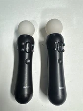 Sony PlayStation Move Motion Controller - Black (CECH-ZCM1U) - 2 Pack - Tested