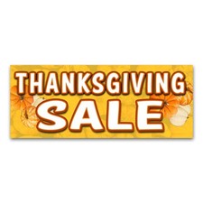 Thanksgiving Sale Vinyl Banner with Optional Sizes (Made in the USA)