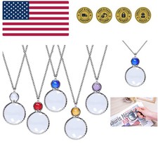 Magnifying Glass Necklace, 10x Monocle Glasses Loupe Magnifier Necklace with ...