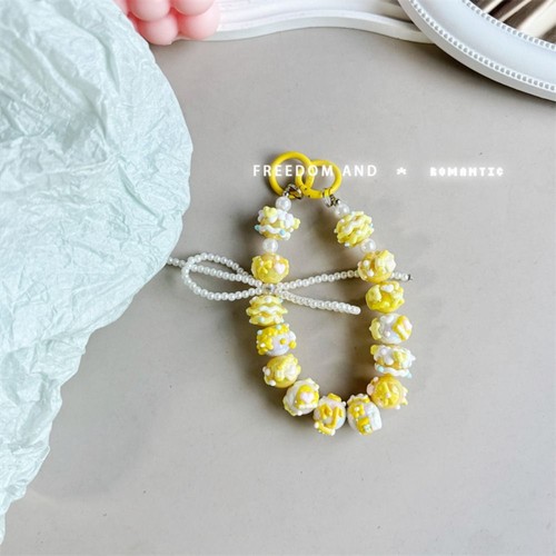 Pearl Mobile Phone Strap Colorful Phone Charm Rope New Phone Lanyard - Photo 6 sur 20