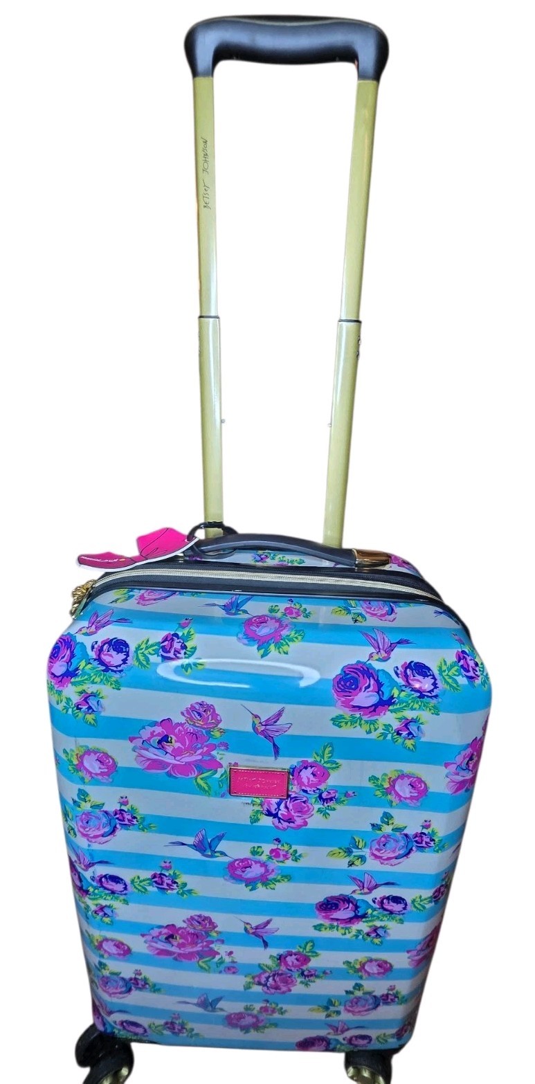 Betsey Johnson Luggage Hardside Carry On 20" Suitcase With S