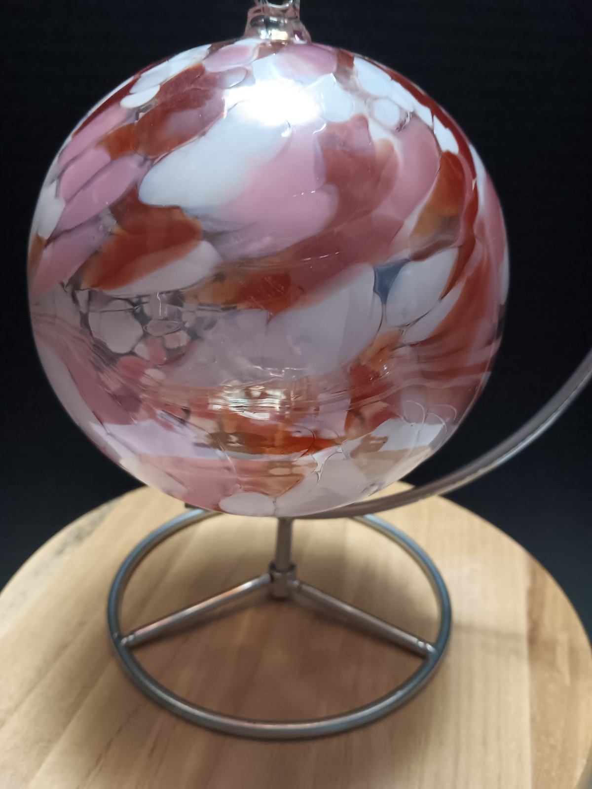 Hand-blown glass friendship ball