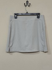 32 Degrees Cool Women  s Light Gray Mid Rise Stretch Comfort Pull On Mini Skort S