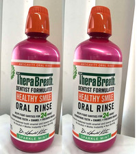 2X TheraBreath Anticavity Fluoride Mouthwash - Sparkle Mint/ 2 Liter total