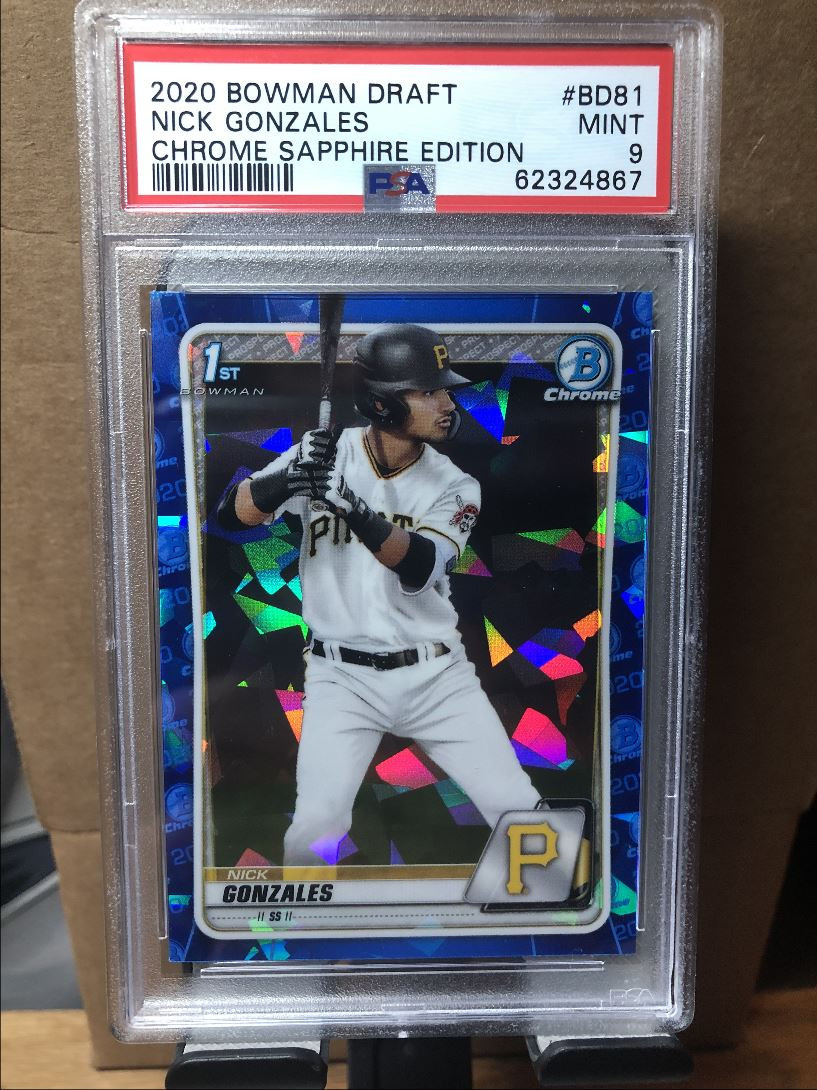 Nick Gonzales #BD-81 Baseball Cards 2020 Bowman Draft 1st Edition trading card — raw and PSA graded price guide