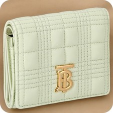 Burberry Tri fold Wallet Ladies Brand BURBERRY 8055217 Pistachio