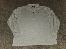 Straight Down Mens Extra Large Gray Quarter Zip Fuzzy Zoeller Golf Pullover