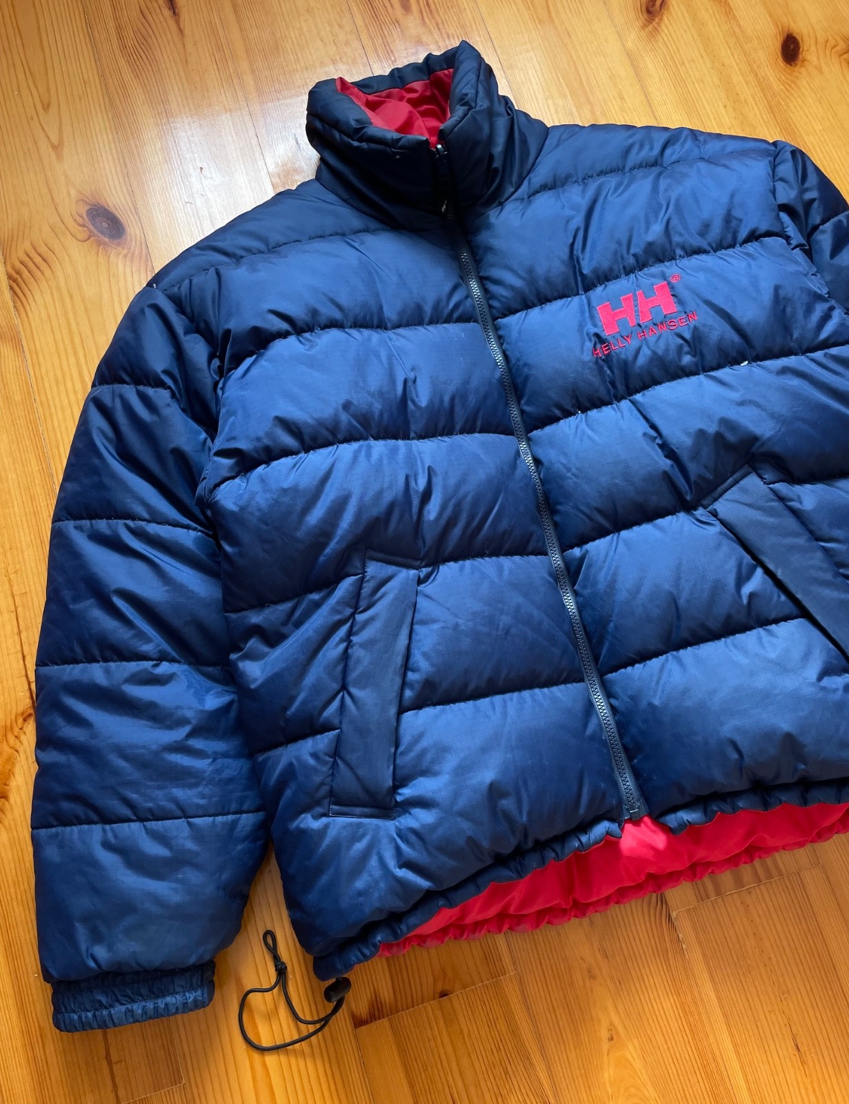 Helly Hansen Puffer Down Jacket Reversible Navy R… - image 2